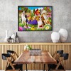 ENJOY Puzzle Dogs and Puppies in Garden Illustration – 1000
