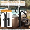 Neorexon Two-Way Hot Tub Handrails, 38"-58" Adjustable Height SPA Handrail
