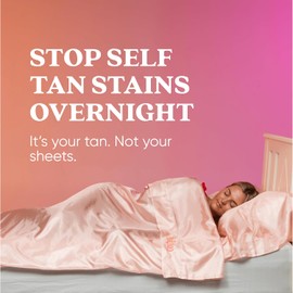 Bolsa de cama para autobronceado Tan Fan - Protege las sábanas de las manchas de autobronceador falso - Sin transferencia de bronceado, sin rozamiento, absorción garantizada - Bolsa protectora de cama
