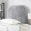DormCo Mo' Fur College Headboard - Softest Plush Frosted Gray