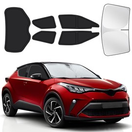 for Toyota C-HR 2018-2023 Car Window Shades, 6pcs Privacy Sun Shade Set for Front Windshield Side and Rear Windows, Full Window Covers Keeps Vehicle Cool for Camping Napping