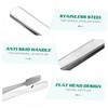 2pcs Silver Stamp Tweezers for Collecting Stamps Precision Flat Tip
