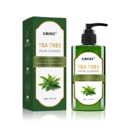 GROEI Tea Tree Facial Cleanser 150ml – Oil Control Face Wash with Vitamin – Refreshing Gel Cleanser for Combination & Oily Skin (1PC)