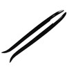 2 Pcs Headlight Eyebrow Glossy Black Trim Front Left Right