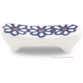 Original Bunzlauer Keramik Sushi-Essstäbchen-Bank Ablage Halterung Halter 4,9x1,9x1,6, Dekor 120