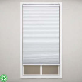 Eclipse Blackout Cellular Window Shade - Cordless Honeycomb Shades, Stylish Window Covering, Easy Lift System, Blinds for Windows, Pet & Children-Safe, 34 W x 64 L, White
