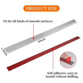 Mineye 304 Brushed Stainless Steel Sheet Gap Filler, Self-Adhesive Metal Gap Filler Trim Strip for Wall Oven/Microwave Combo/Range/Cooktop, 30" Long, 1.5'' Wide, 20Ga Thickness ﻿