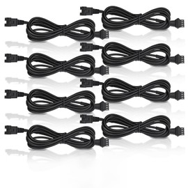 Rock Light Extension Wire 4 Pin 8 Pcs 4 Pin 60 inch, Pure Copper Insulated Cable LED Cable Cord Set for Motorcycle ATV Golf Car Trucks Neon Strip