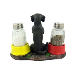 Dachshund Delight Salt & Pepper Shaker Holder, Hot and Spicy Tabletop Decor, 6 Inches