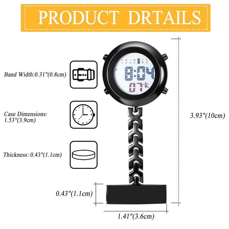 Lancardo Pin on Electronic Watch: HD Digital Display Multi-Function Day