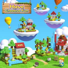 Magnetic Blocks with Farm Animals Toys, Build Mine Magnet World Set, Magnetic Tiles Building Toys for Boys & Girls Age 4-8 5-7, STEM Montessori Sensory Toys for Toddlers Kids Gifts for 3+ Years Old