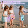 Silicone Small Rubber Beach Bag with 20 Charms, Hole Handbag