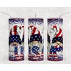 Patriotic Gnomes Tumbler Sublimation Prints-Ready To Press Prints Bundle