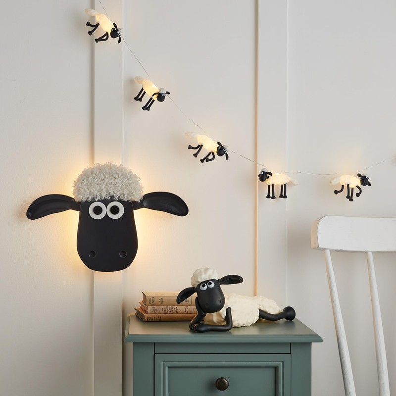 Lights4fun LED Shaun the Sheep™ Table Lamp with Remote Control