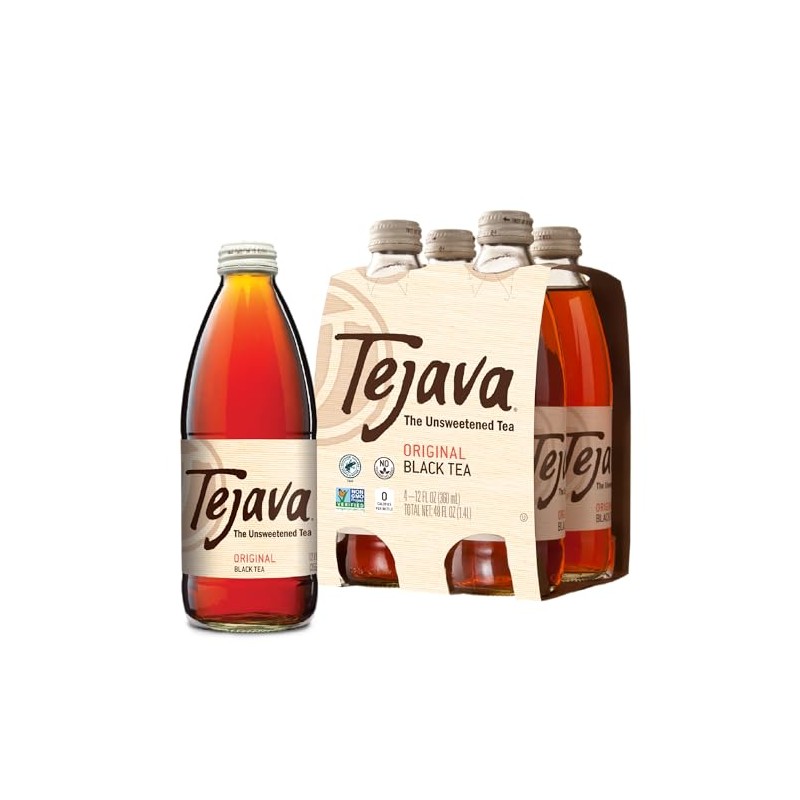 Tejava Tejava Original Unsweetened Black Iced Tea, 24 Pack, 12oz