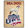 SEA DOG Vintage Graphic T-Shirt Garment Dyed 100% Ringspun Cotton,