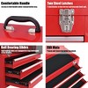 IRONMAX Portable Tool Box, Lockable Steel Tool Chest Cabinet w/