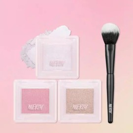 Merzy 머지 하이라이터 쉐딩 캡처 브러쉬 블러셔 메이크업 세트 MNS Merge Highlighter Shading Capture Brush Blusher Makeup Set MNS [CH1. Lavender Balance + Blusher Brush 1EA]