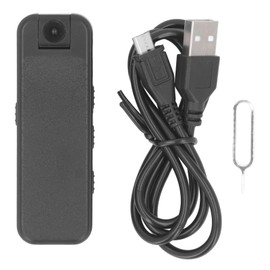 Body Worn Camera HD 1080P Infrared Night Vision Motion Detection Built in WiFi Hotspot Wearable Video Recorder with Back Clip 180 Degree Rotating Lens Black