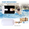 Float Valve 1/2 inch, Brass Water Float Valve with Adjustable