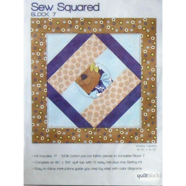 JO-ANN QUILT BLOCK OF THE MONTH "SEW SQUARED" BLOCK #7