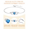 Custom4U Infinity Birthstone Love Symbol Charm Anklet Link Bracelet for
