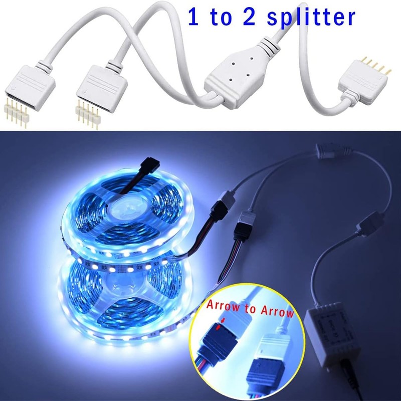 RESFNSE 5 Pin LED Strip Connector Kit White LED Strip