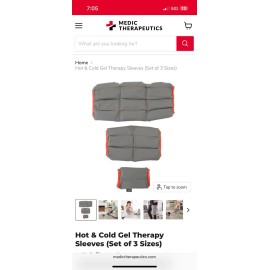 Medic Therapeutics Hot/Cold Gel Therapy Sleeve 3 Pack Small, Medium, Large NEW