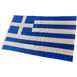 NWFlags Greece Flag 5ft x 3ft 75d Premium Polyester Suitable For Flagpoles | Strong Polyester 5x3 foot material Greek flag with Eyelets