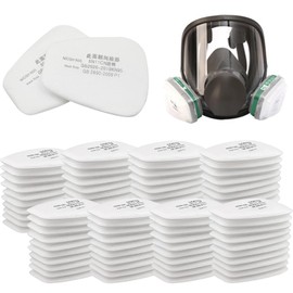 80 pieces 7502 filter for respirator mask set, 3 m cotton filter filters, 5N11CN filter cotton for dust mask, painting mask, particulate filter set, dust filter filter for 6200, 6502, 6800