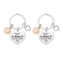 YSDYY 2 Pieces Gift Keychains, Gift For Aunt, Best Aunt Keychain In The World, Thank You Gift Keychain, Stainless Steel Keychain