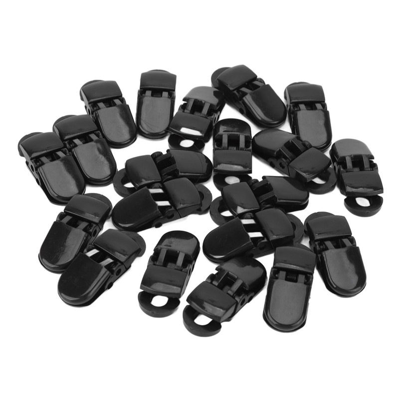 20Pcs Hearing Aid Lanyard Clip Good Fixation Multifunctional Odorless Black