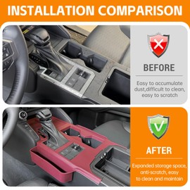 HUYINPJ Red Wine Center Console Organizer Compatible with Toyota Land Cruiser 250 Prado J250 LC250 2024 2025 Accessories,Seat Gap Storage Box Organizer Interior Silicone Red Wine（NOT for 1958）