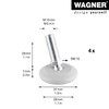 WAGNER Set of 4 Adjustable Foot / Levelling Feet with