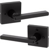 Kwikset Halifax Matte Black Bed and Bath Lever Right or