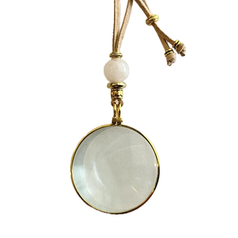 Monocle Necklace with Quartz Crystal