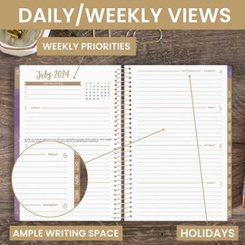 bloom daily planners 2024-2025 Academic Year Day Planner (July 2024 - July 2025) - 5.5” x 8.25” - Weekly/Monthly Agenda Organizer Book with Stickers & Bookmark - Good Things Are Coming