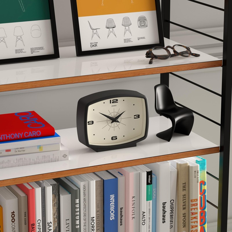 JONES CLOCKS® 'Film' desk clock - retro rectangular design in