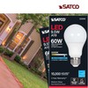 Satco S29595 9.5W A19 LED Light Bulb, 5000K Daylight, E26