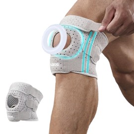 Kniebandage Männer Damen Verstellbar mit Seitlichen Stabilisatoren und Patella-Gelpolstern, Bandage Knie für Arthrose, Meniskus Lindert Knieschmerzen, Knee Support Ideal für Sport, Laufen, Fitness