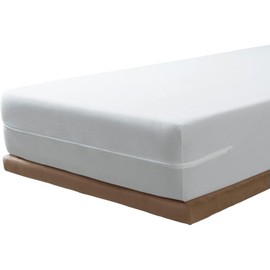 Savel - Mattress cover made of 100% cotton terry cloth, elastic, adaptable, highly absorbent (size 60 x 120 cm, white)