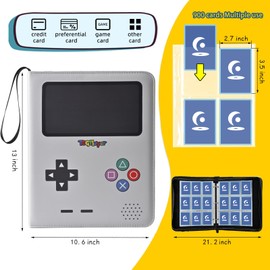 MaDaNinja 9 Pocket Trading Card Binder with 50 Removable Sleeves, 900 Cards Holder Trading Card Organizer, Zippered Collector Album for Cards, Durable Storage Portfolio with Protective Zipper Closure