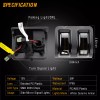 XUKEY Smoked Lens LED Side Mirror Marker Lights Switchback For