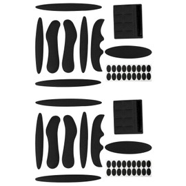 Aoutacc Universal Bike Helmet Padding Kits, Bicycle Helmet Replacement Foam Padding Pads Kits Set Mats for Bike Cycling Helmet Accessories (Black, Set of 2)