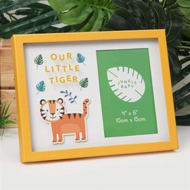 Widdop Jungle Baby Paperwrap Photo Frame Collection - 6x4 inch - Lion Tiger Monkey Our Little Tiger