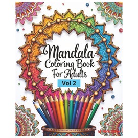 A Stress-Relief Coloring Book for Adults : Mandala Art for Mindfulness: 50+ Unique Stress-Relieving Designs with a Certificate of Completion