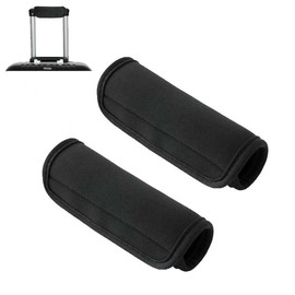 [AiYa] Steering wheel cover anti-slip cushion bag handle protects suitcase in black (set of 2). (Black)