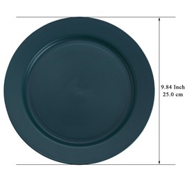 Berglander Plastic Plates Set of 8 Pieces 10", Green Reusable Flat Dinner Plates, Salad Plates, Pasta Bowls, Dishes Set Easy to Carry for Home, Garden, Picnic, Camping, Outdoor