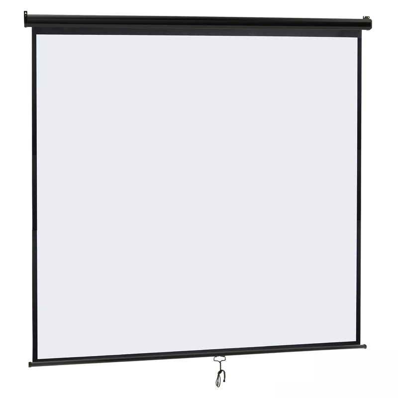Segawe 120'' Projector Screen Projection Screen Manual Pull Down HD