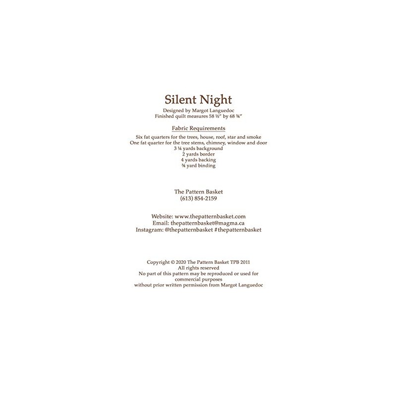 Silent Night Quilt Pattern by The Pattern Basket
